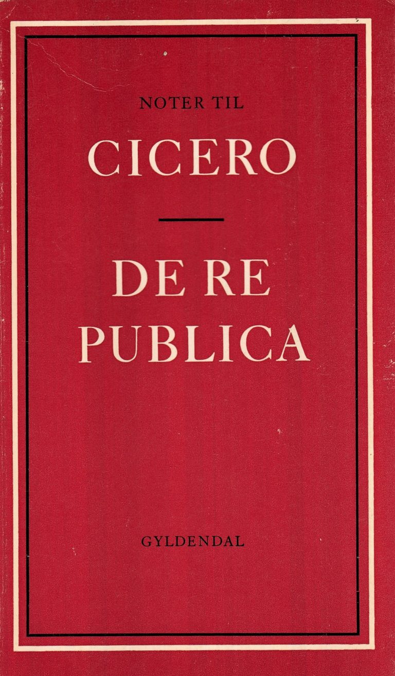 Få De Re Publica Noter Af Cicero Bøger And Kuriosa 